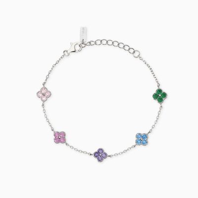 Bracciale in argento dorato con fiore Jasmine