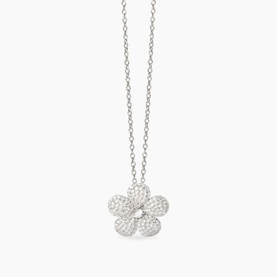 Girocollo in argento con fiore in zirconi Maledetta Primavera