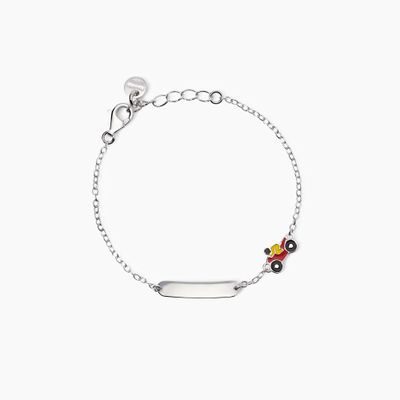 Bracciale con moto e targhetta incidibile Moto-Tag