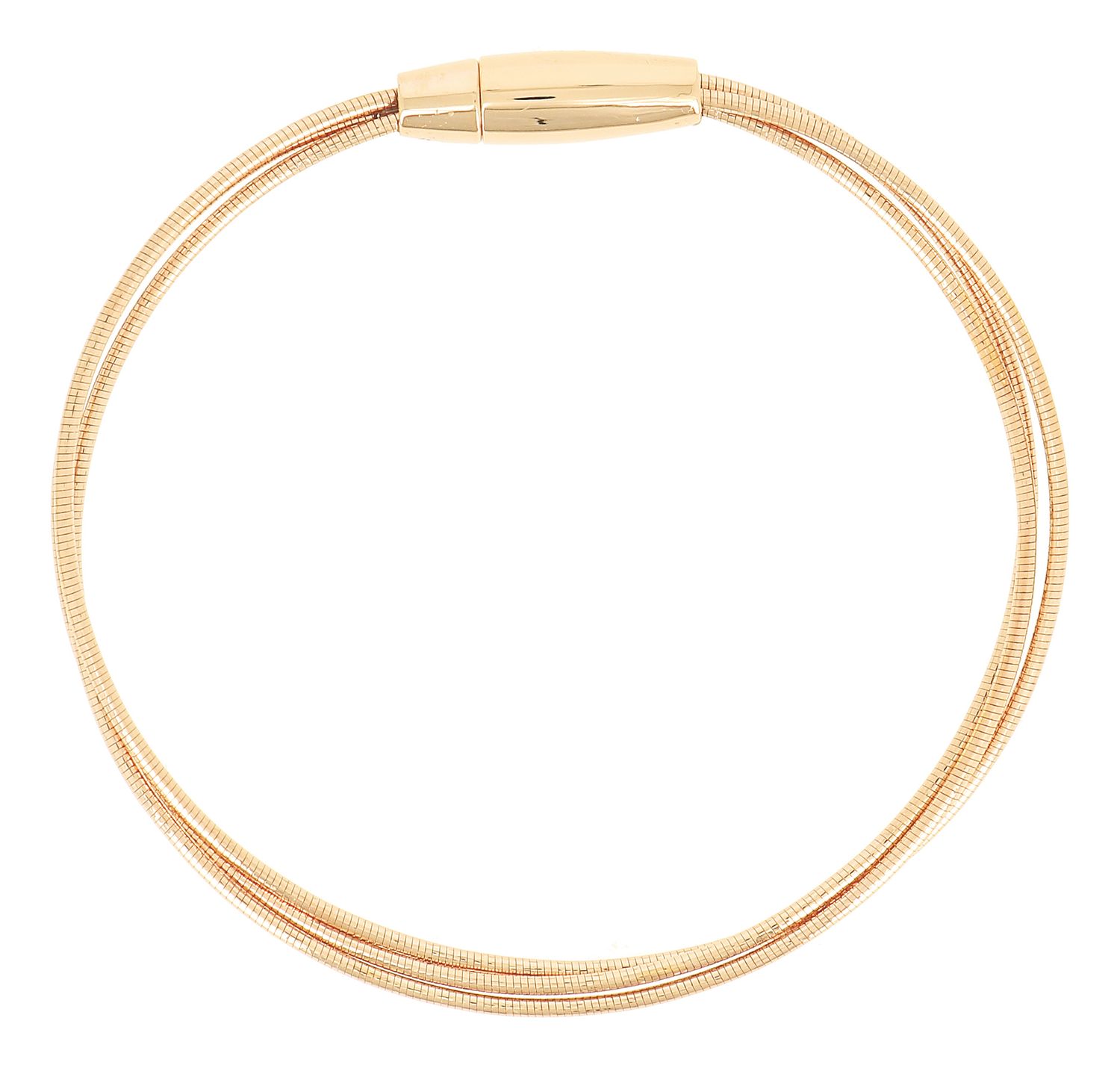Bracciale DNA 3 fili argento dorato