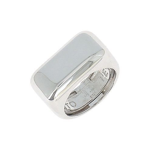 Anello &quot;Saetta&quot; rodiato lucido