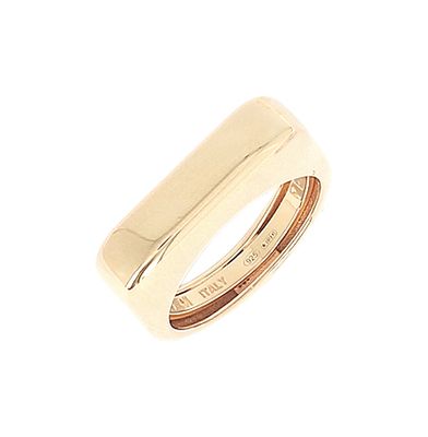 Anello &quot;Saetta&quot; in argento dorato