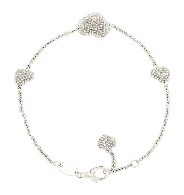 Bracciale &quot;Pixel&quot; in argento rodiato