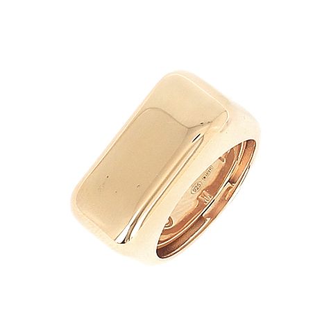 Anello &quot;Saetta&quot; grande in argento dorato