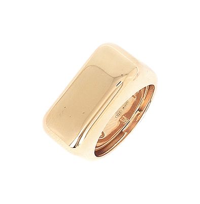 Anello &quot;Saetta&quot; grande in argento dorato