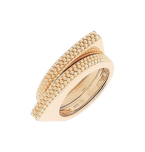 Anello &quot;Pixel&quot; SQUALO in argento dorato