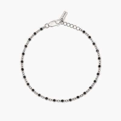 Bracciale uomo in argento con zirconi neri Skyline
