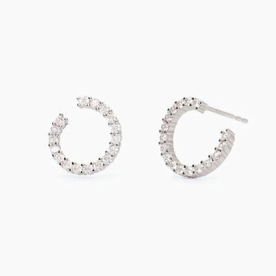 Orecchini in argento con zirconi Futurista