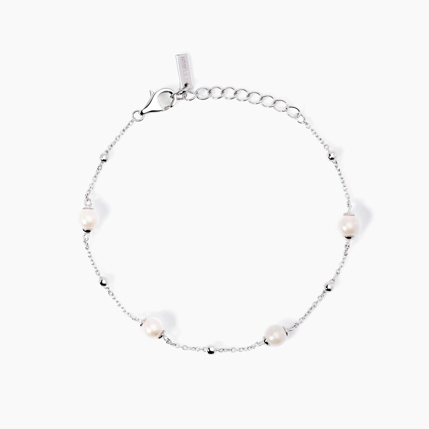 Bracciale in argento con perle conchiglia Duchessa