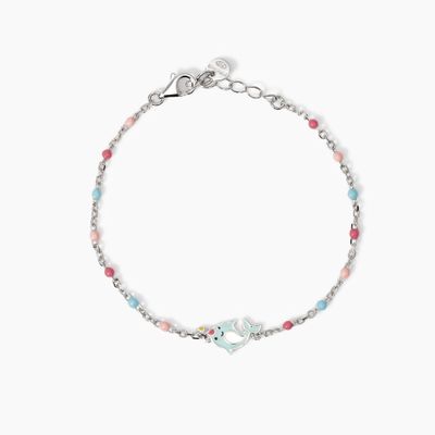 Bracciale bimba con fiorellini smaltati Flora