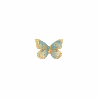 ORECCHINO FARFALLA SMALTO CELESTE