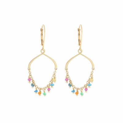 COPPIA DI ORECCHINI FRANGE MULTICOLOR