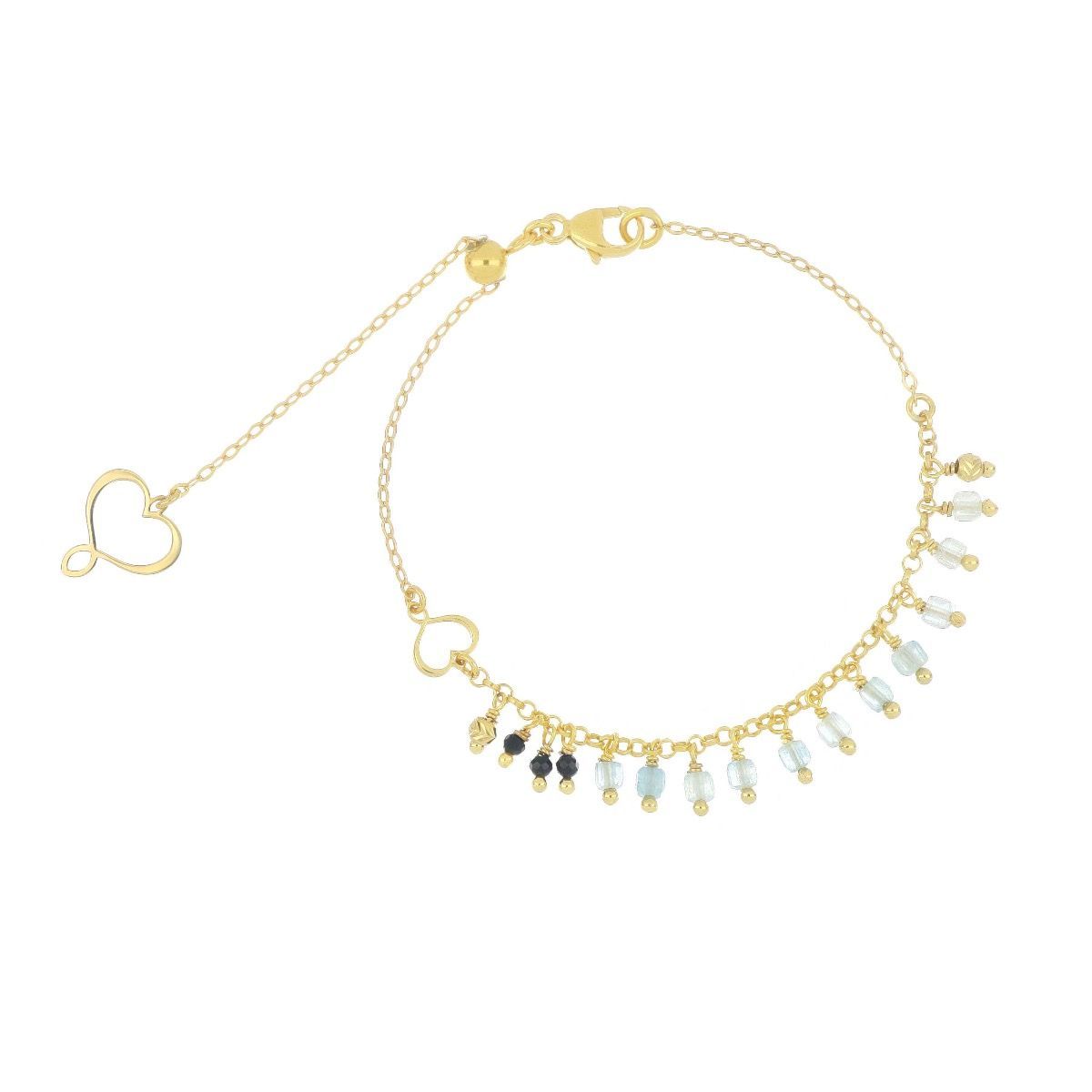 BRACCIALE FRANGE ACQUAMARINA