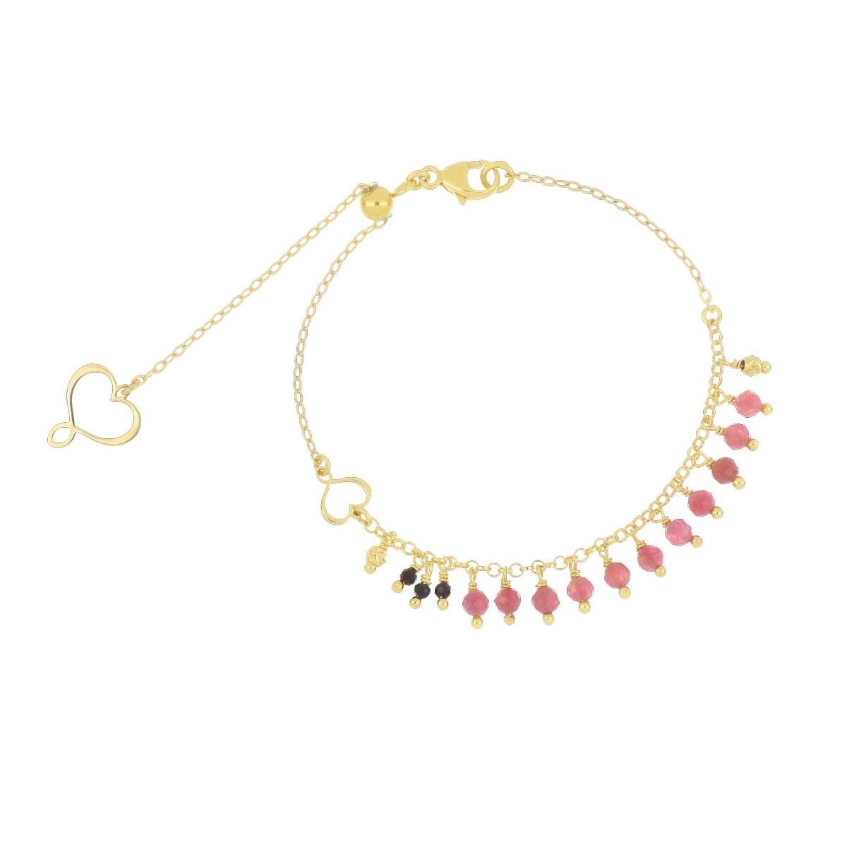 BRACCIALE FRANGE TORMALINA ROSA