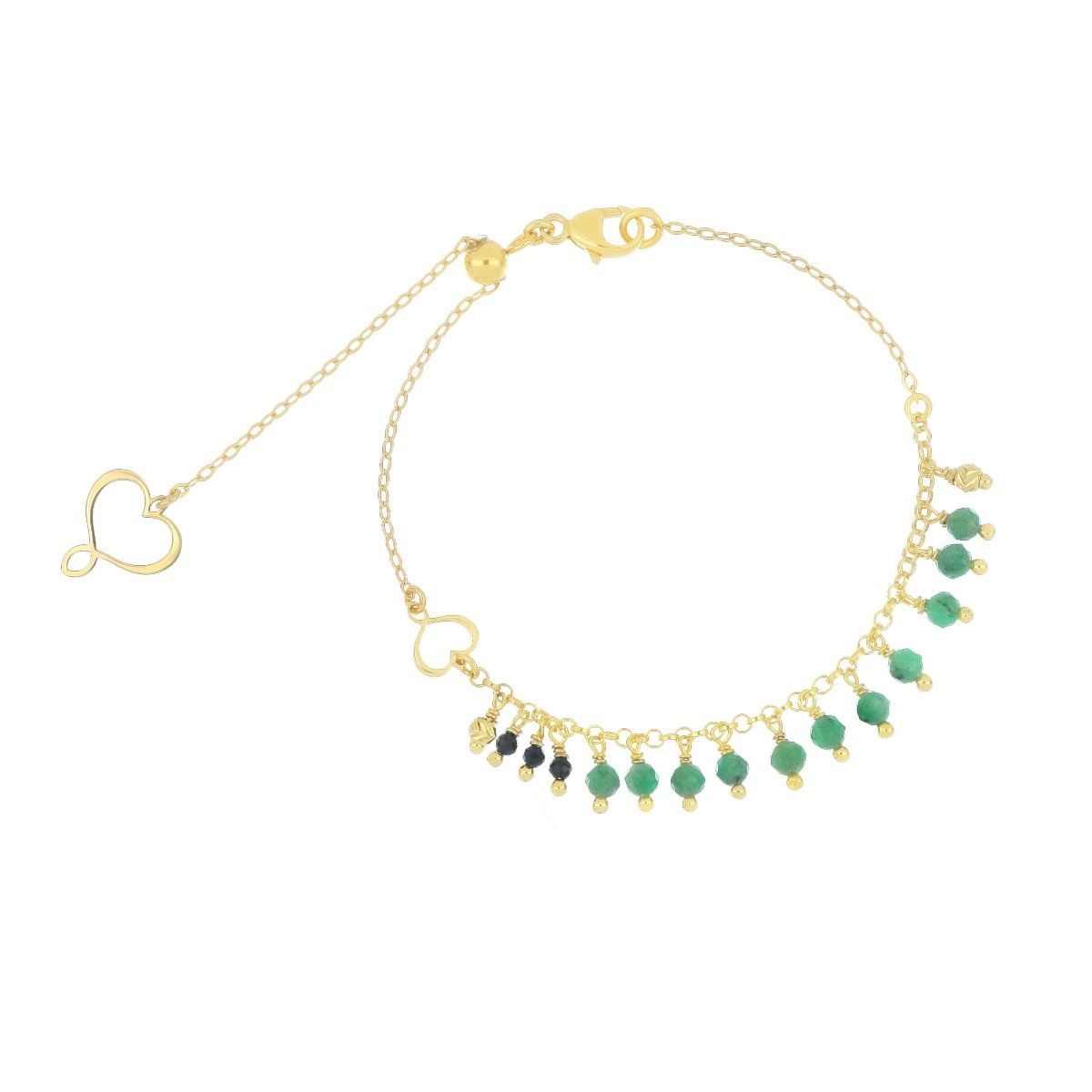 BRACCIALE FRANGE SMERALDI