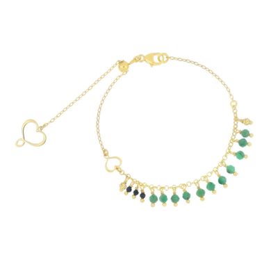 BRACCIALE FRANGE SMERALDI
