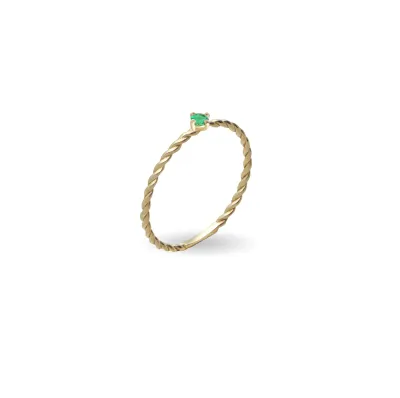ANELLO Filodamore prezioso intrecciato oro GIALLO 9 kt