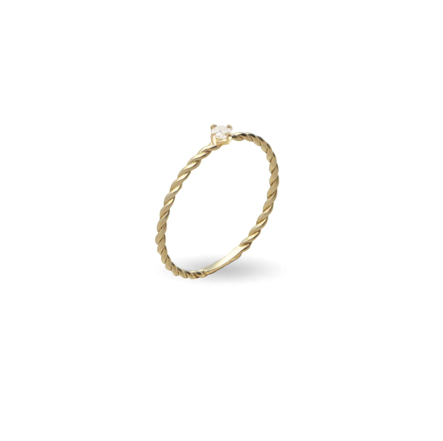 ANELLO Filodamore prezioso intrecciato oro GIALLO 9 kt