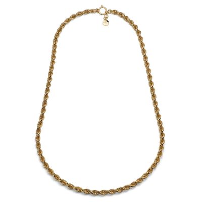 Collana lunga dorata corda