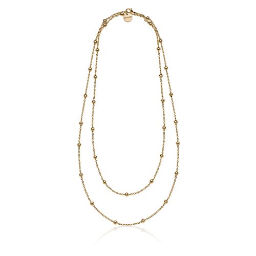 Collana in bronzo dorato con sfere Collana in bronzo dorato con sfere