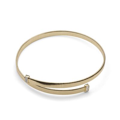 Collana tubogas con zirconi