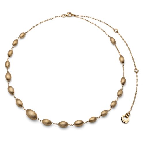 Collana in argento dorato satinato