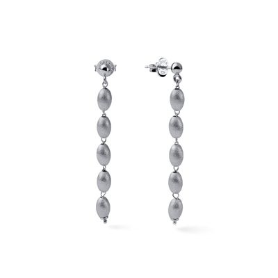 Orecchini in argento satinato