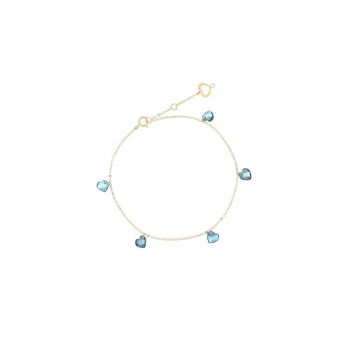 BRACCIALE 18KT CUORI NUDI BLU