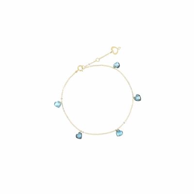 BRACCIALE 18KT CUORI NUDI BLU BRACCIALE 18KT CUORI NUDI BLU