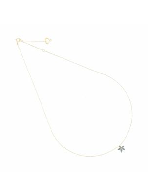 GIROCOLLO 18KT FIORE CELESTE SINGOLO
