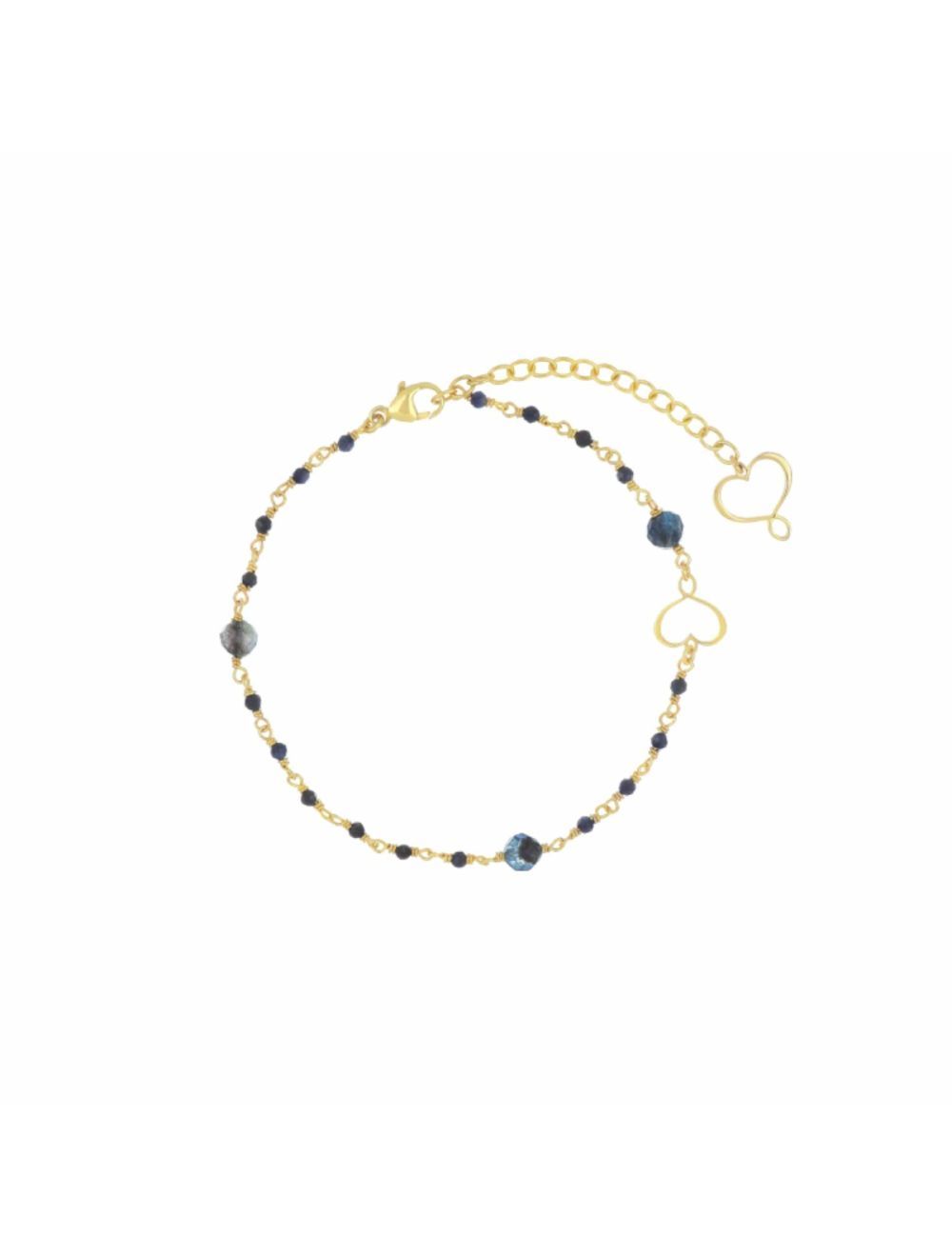 BRACCIALE ROSARIO ZAFFIRO E ACQUAMARINA