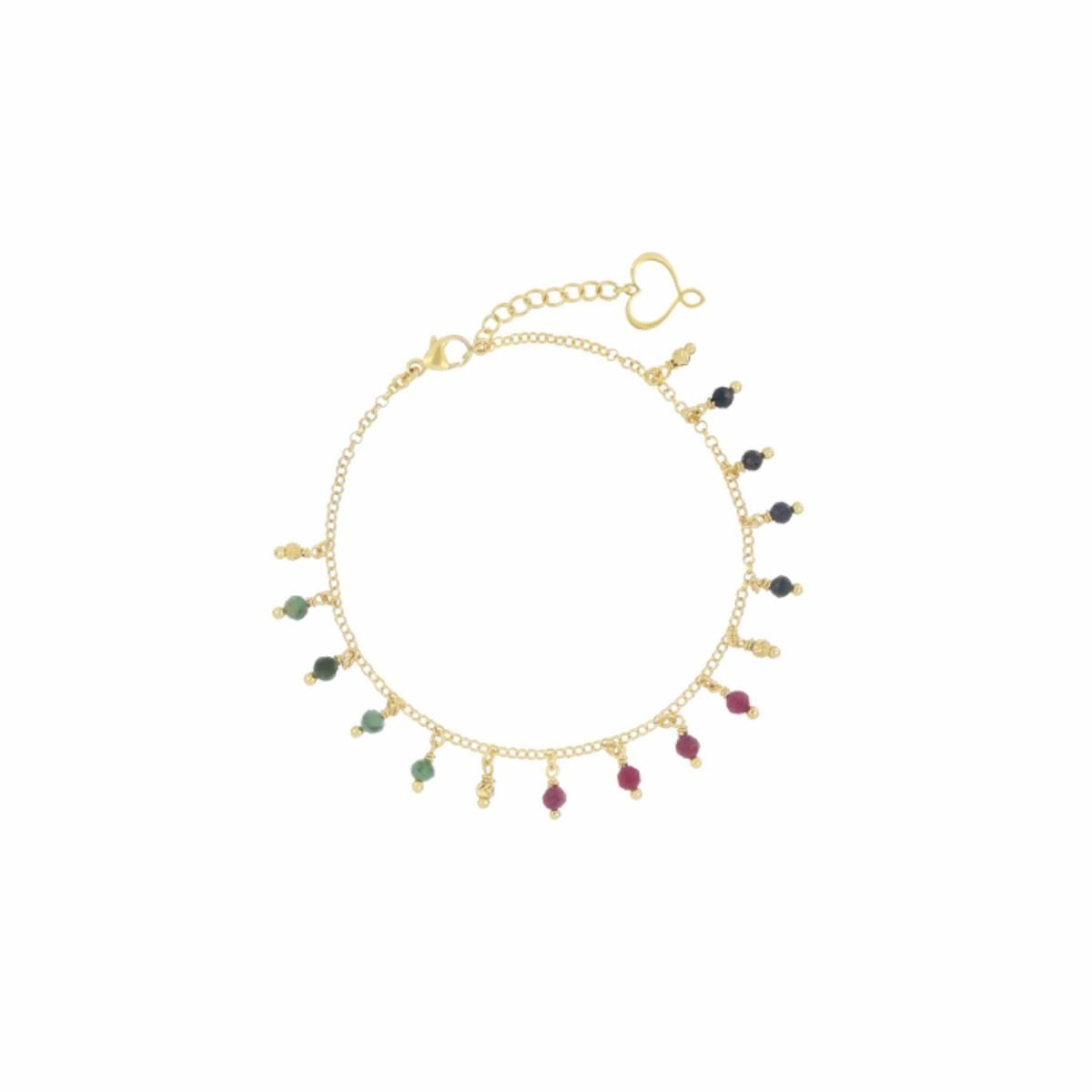 BRACCIALE FRANGE RUBINO, ZAFFIRO E SMERALDO