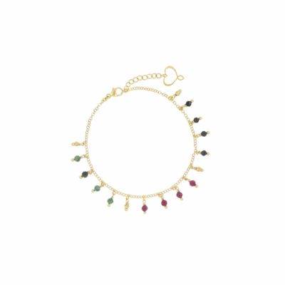 BRACCIALE FRANGE RUBINO, ZAFFIRO E SMERALDO BRACCIALE FRANGE RUBINO, ZAFFIRO E SMERALDO