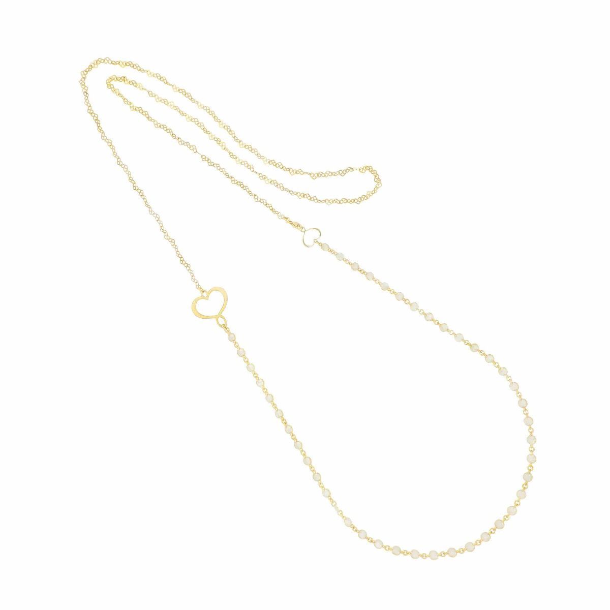COLLANA LUNGA M&amp;S SMALTO PERLATO