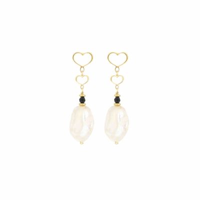 COPPIA DI ORECCHINI A LOBO PERLA BAROCCA COPPIA DI ORECCHINI A LOBO PERLA BAROCCA