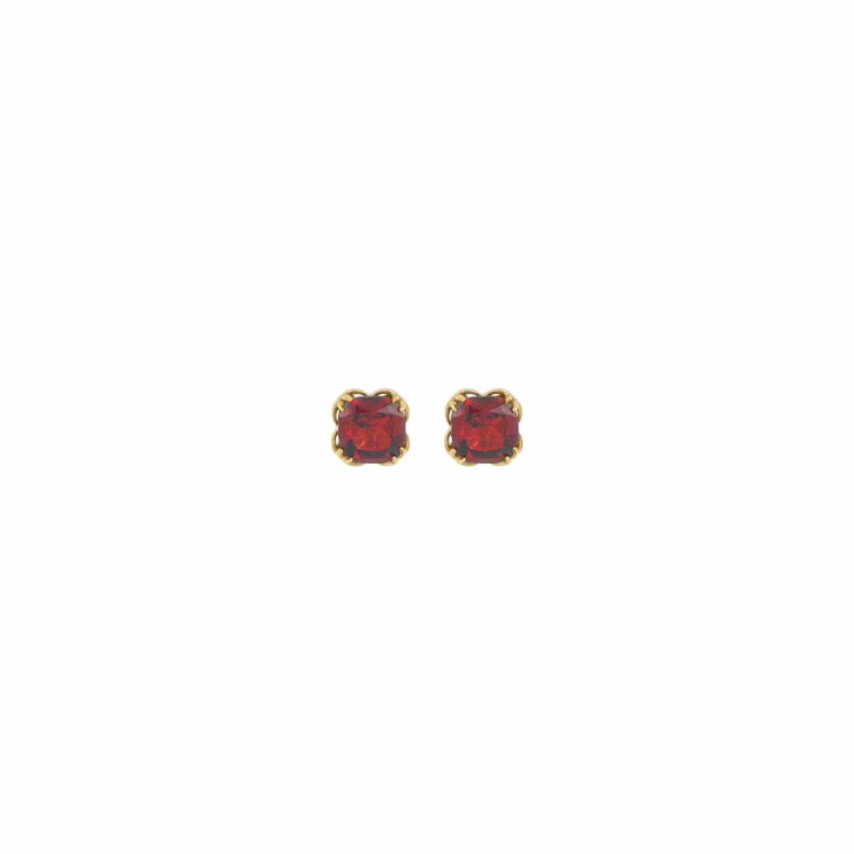 COPPIA DI ORECCHINI ELIZABETH GRANATO ROSSO