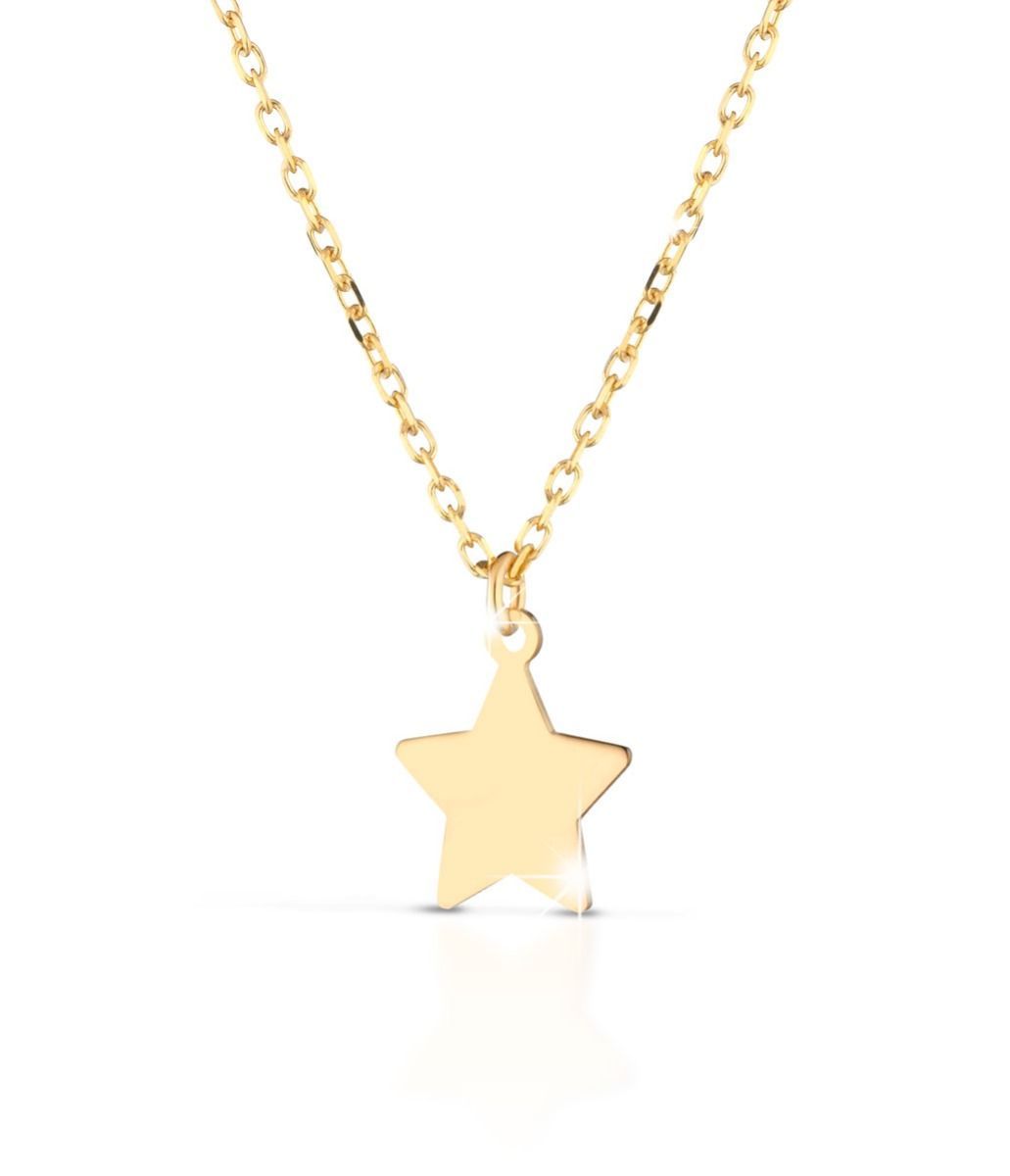 Collana Fortuna con stella in oro giallo