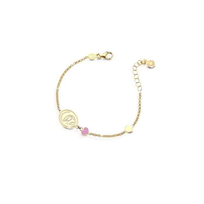 Bracciale Proteggimi con Madonnina in oro giallo