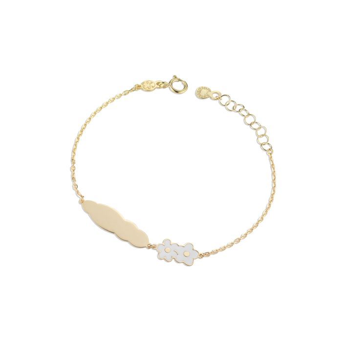 Bracciale Proteggimi con Madonnina in oro giallo