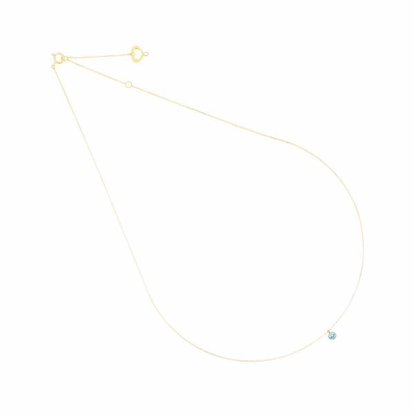 GIROCOLLO 18KT PIETRA NUDA AZZURRA