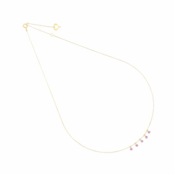 GIROCOLLO 18KT PIETRE NUDE ROSA MULTI