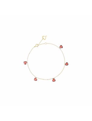 BRACCIALE 18KT CUORI NUDI ROSSI BRACCIALE 18KT CUORI NUDI ROSSI