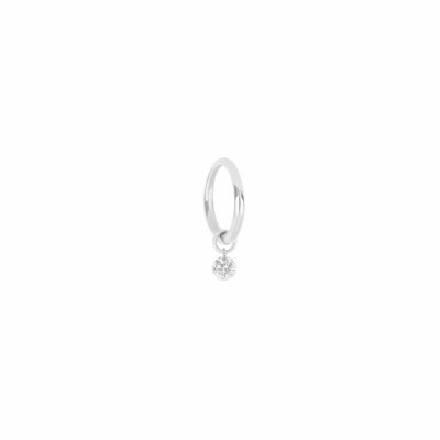 PIERCING 8 MM DIAMANTE NUDO 0,05 CT ORO BIANCO 18KT