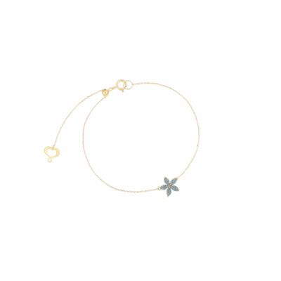 BRACCIALE 18KT FIORE CELESTE SINGOLO BRACCIALE 18KT FIORE CELESTE SINGOLO