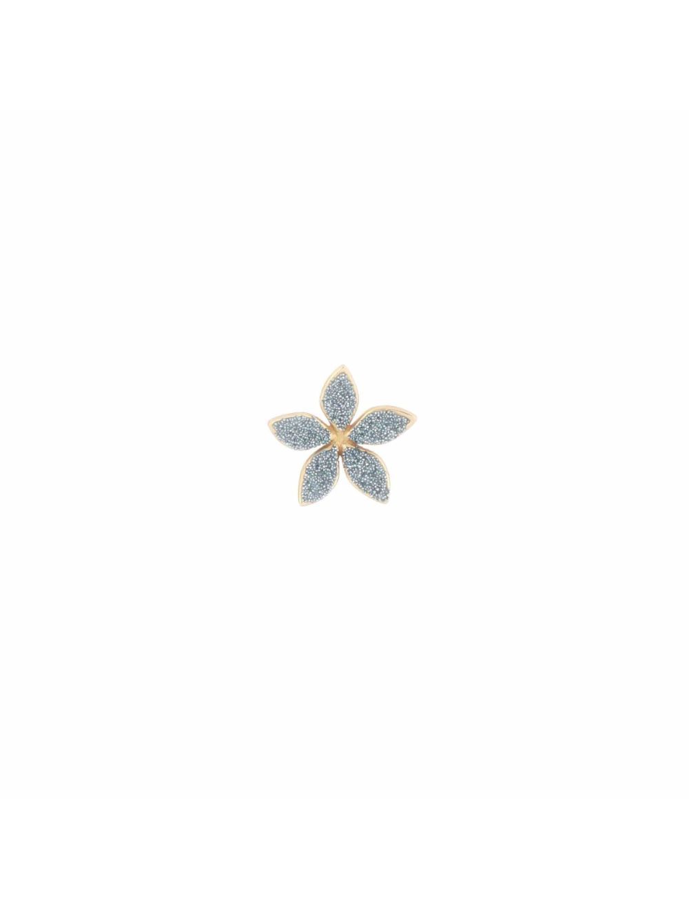ORECCHINO SINGOLO 18KT FIORE CELESTE