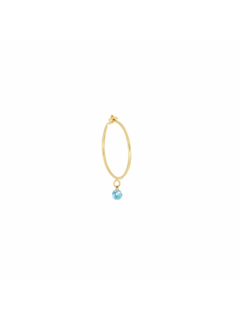 ORECCHINO 18KT PIETRA NUDA AZZURRA