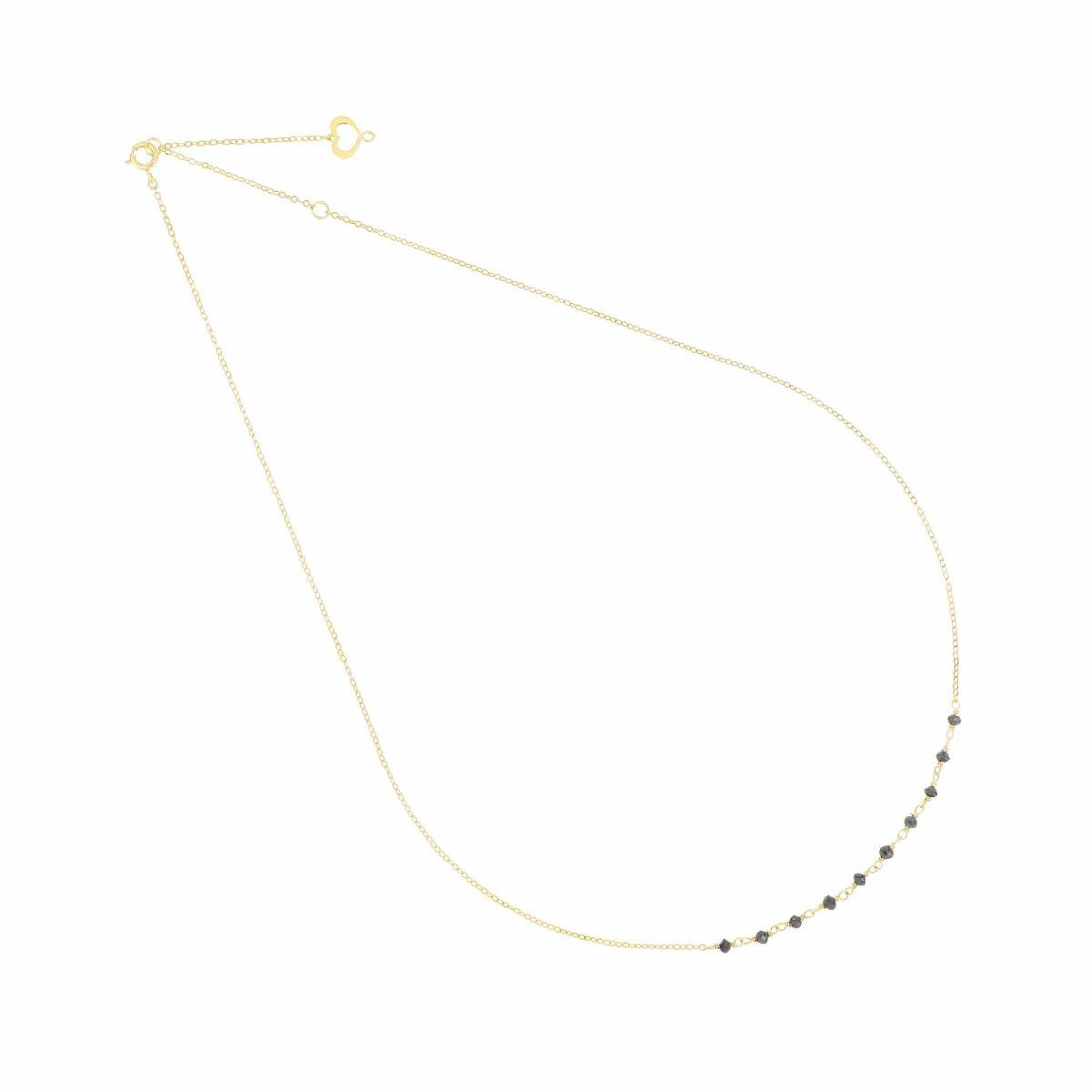 GIROCOLLO 18KT GEMME DIAMANTI NERI
