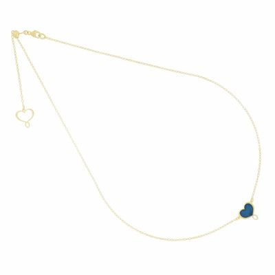 GIROCOLLO CUORE MAMAN SMALTO BLU