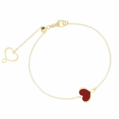 BRACCIALE CUORE MAMAN SMALTO BORDEAUX BRACCIALE CUORE MAMAN SMALTO BORDEAUX