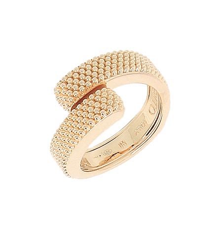 Anello &quot;Pixel&quot; INCONTRI in argento dorato